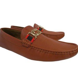 New ROYAL SHOES In Box MOC-132 Mens Camel Horsebit Driving LOAFERS / SHOES Sz 11